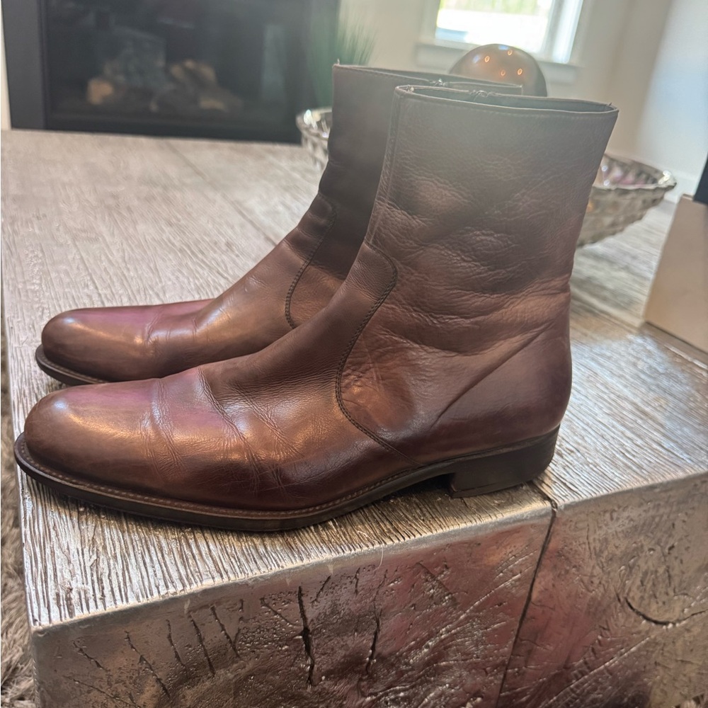 Magnanni Rich Brown Leather Men's Boots